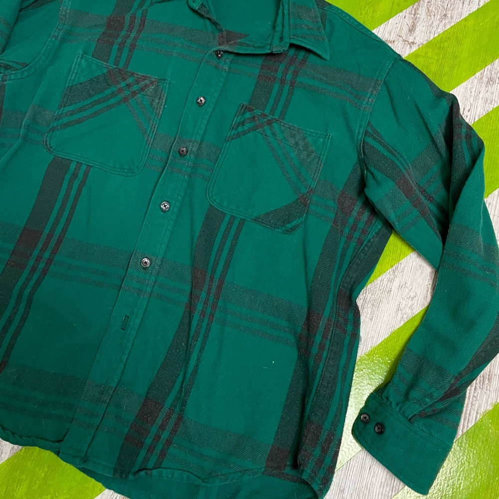 Green Plaid Men's Shirt